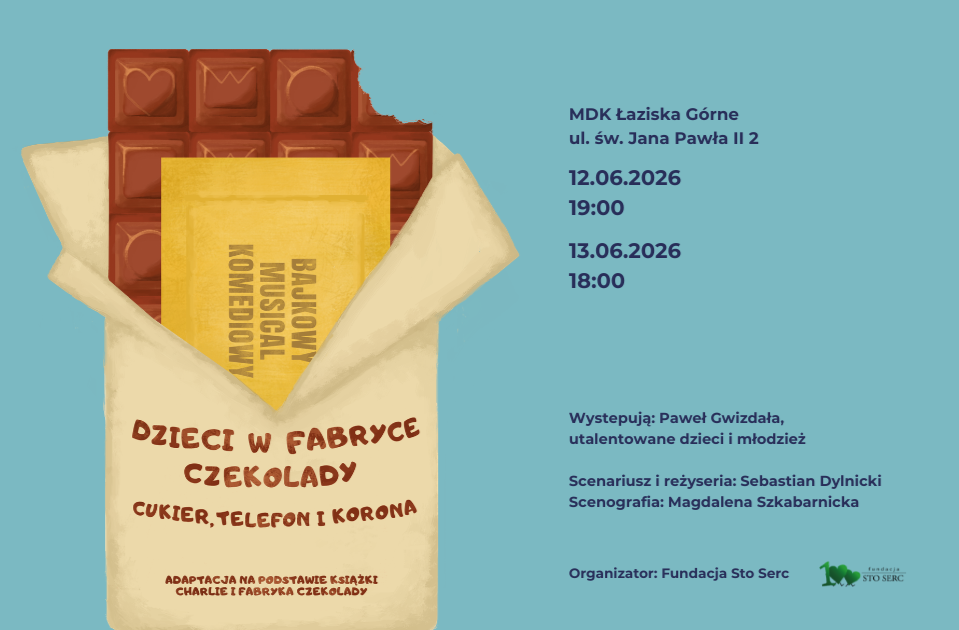 Premiera bajkowego musicalu komediowego - Dzieci w fabryce czekolady. Cukier, telefon i korona